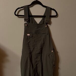 Duluth Trading Co Dark Green Bib Heirloom Overalls